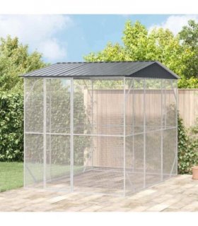 vidaXL Bird Cage Anthracite 227 x 310 x 247 cm