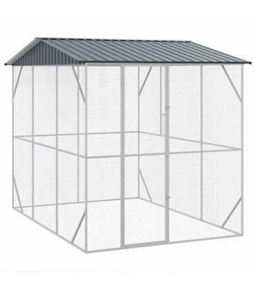vidaXL Bird Cage Anthracite 227 x 310 x 247 cm