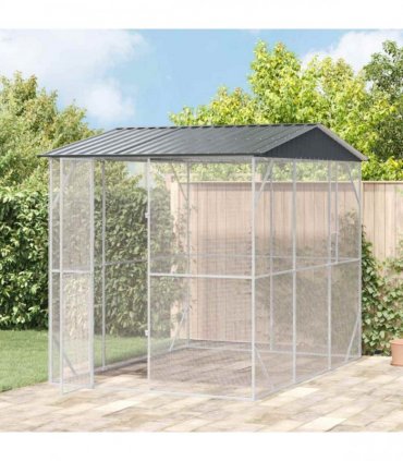 vidaXL Bird Cage Anthracite 227 x 310 x 247 cm