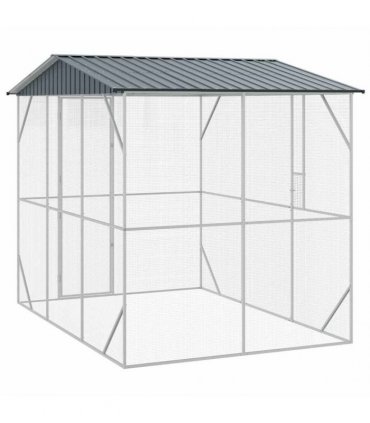 vidaXL Bird Cage Anthracite 227 x 310 x 247 cm