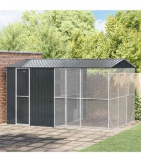 vidaXL Bird Cage Anthracite 430 x 310 x 247 cm