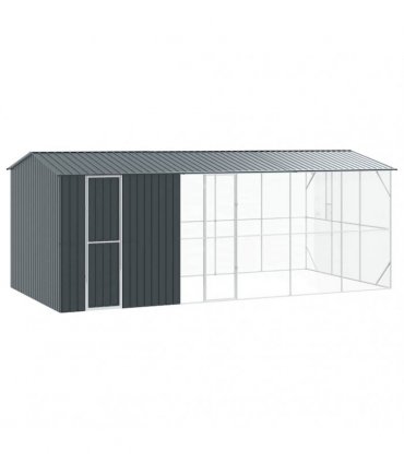vidaXL Bird Cage Anthracite 645 x 310 x 247 cm
