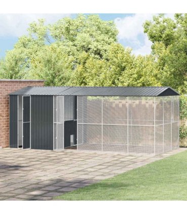 vidaXL Bird Cage Anthracite 645 x 310 x 247 cm