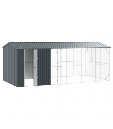 vidaXL Bird Cage Anthracite 645 x 310 x 247 cm