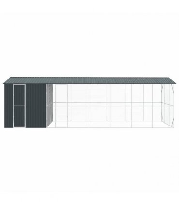 vidaXL Bird Cage Anthracite 860 x 310 x 247 cm