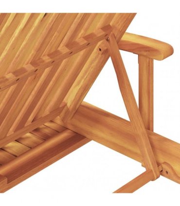 vidaXL Sun Lounger 2 pcs Solid Acacia Wood Taupe
