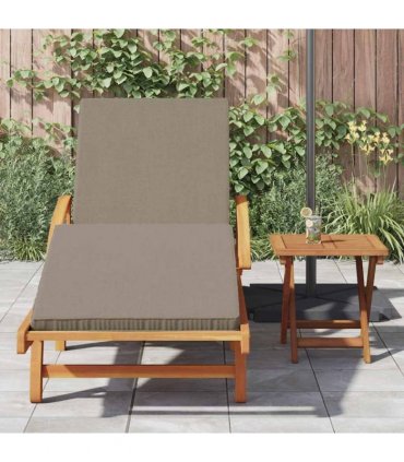 vidaXL Sun Lounger 2 pcs Solid Acacia Wood Taupe