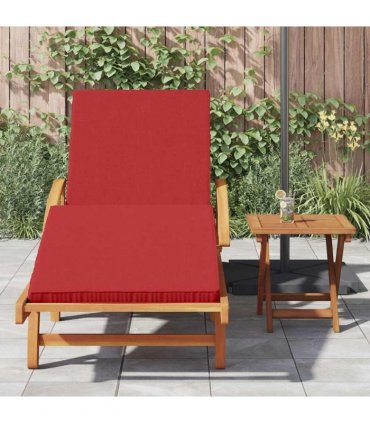 vidaXL Sun Lounger 2 pcs Solid Acacia Wood Red