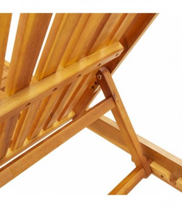 vidaXL Sun Lounger 2 pcs Solid Acacia Wood Brown