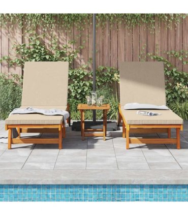 vidaXL Sun Lounger 2 pcs Solid Acacia Wood Brown
