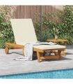 vidaXL Sun Lounger 2 pcs Solid Acacia Wood Brown