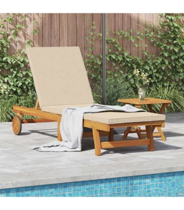 vidaXL Sun Lounger 2 pcs Solid Acacia Wood Brown