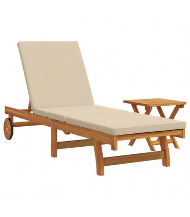 vidaXL Sun Lounger 2 pcs Solid Acacia Wood Brown