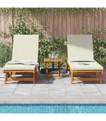 vidaXL Sun Lounger 3 pcs Solid Acacia Wood Brown