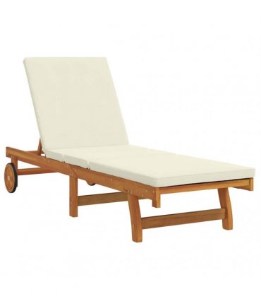 vidaXL Sun Lounger 3 pcs Solid Acacia Wood Brown