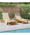 vidaXL Sun Lounger 3 pcs Solid Acacia Wood Brown