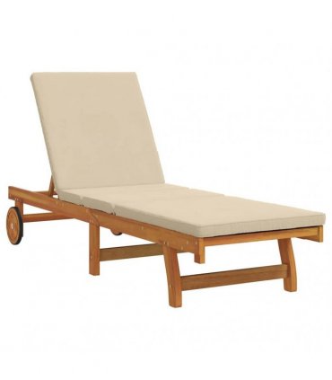 vidaXL Sun Lounger 3 pcs Solid Acacia Wood Brown