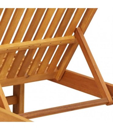 vidaXL Sun Lounger 3 pcs Solid Acacia Wood Brown