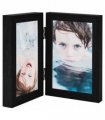 vidaXL Bifold Photo Frame Collage Black 2x(21x29,7 cm)