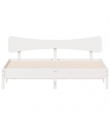 vidaXL Bed Frame without Mattress White 200x200 cm Solid Wood Pine