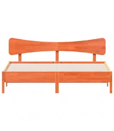 vidaXL Bed Frame without Mattress Wax Brown 200x200 cm Solid Wood Pine
