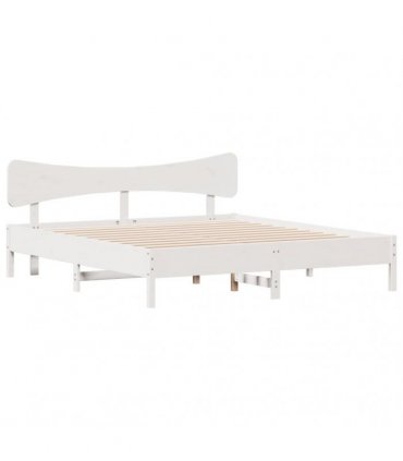 vidaXL Bed Frame without Mattress White 160x200 cm Solid Wood Pine