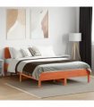 vidaXL Bed Frame without Mattress Wax Brown 150x200 cm Solid Wood Pine