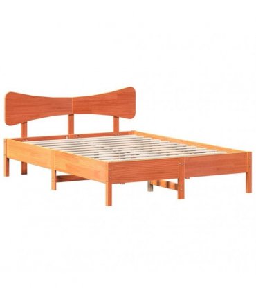 vidaXL Bed Frame without Mattress Wax Brown 150x200 cm Solid Wood Pine