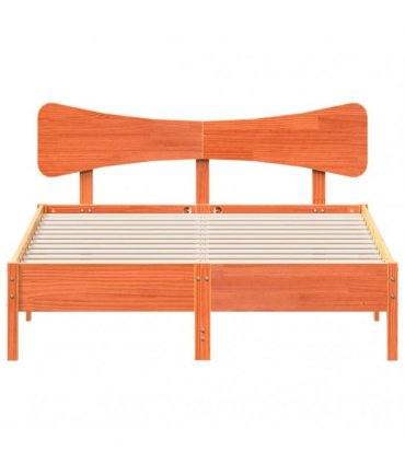 vidaXL Bed Frame without Mattress Wax Brown 150x200 cm Solid Wood Pine