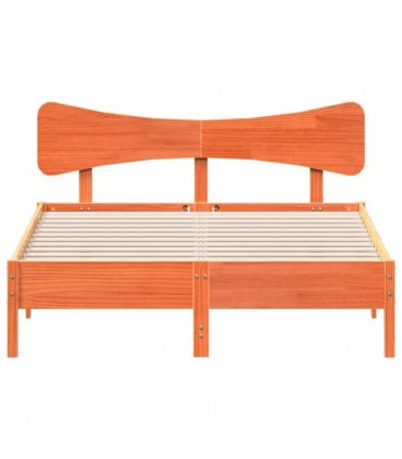 vidaXL Bed Frame without Mattress Wax Brown 140x200 cm Solid Wood Pine