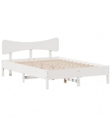 vidaXL Bed Frame without Mattress White 120x200 cm Solid Wood Pine