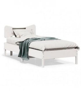 vidaXL Bed Frame without Mattress White 100x200 cm Solid Wood Pine