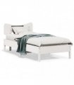vidaXL Bed Frame without Mattress White 100x200 cm Solid Wood Pine