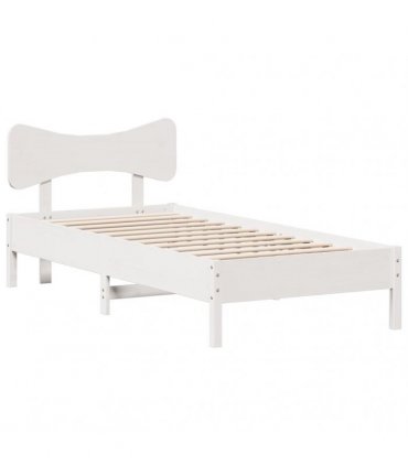vidaXL Bed Frame without Mattress White 100x200 cm Solid Wood Pine