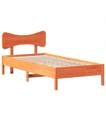 vidaXL Bed Frame without Mattress Wax Brown 90x200 cm Solid Wood Pine