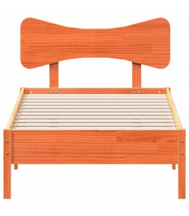 vidaXL Bed Frame without Mattress Wax Brown 90x200 cm Solid Wood Pine