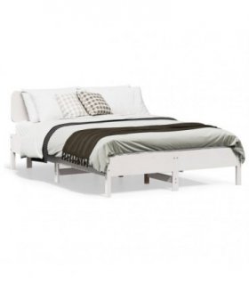 vidaXL Bed Frame without Mattress White 120x190 cm Solid Wood Pine