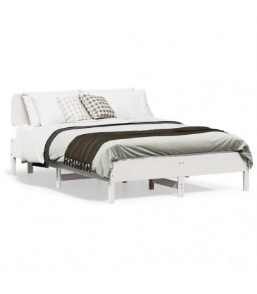 vidaXL Bed Frame without Mattress White 120x190 cm Solid Wood Pine