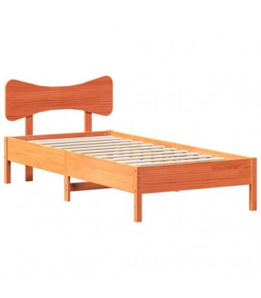 vidaXL Bed Frame without Mattress Wax Brown 90x190 cm Solid Wood Pine