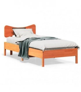 vidaXL Bed Frame without Mattress Wax Brown 75x190 cm Solid Wood Pine