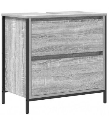 vidaXL Bathroom Furniture Set 5 pcs Grey Engineered wood