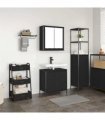 vidaXL 2 Piece Bathroom Furniture Set Black Oak Engineered Wood