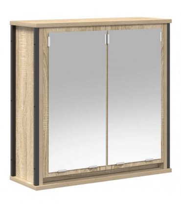 vidaXL 2 Piece Bathroom Furniture Set Sonoma Oak Engineered Wood
