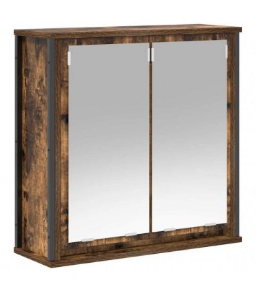 vidaXL 2 Piece Bathroom Furniture Set Smoked Oak Engineered Wood