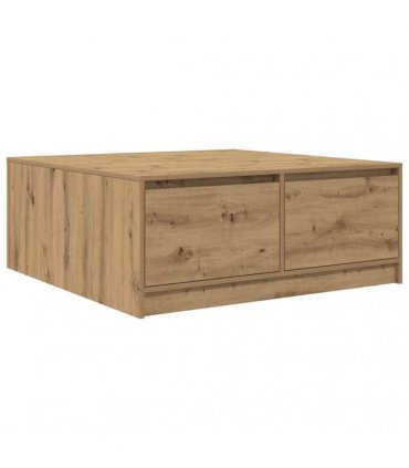 vidaXL Coffee Table with Drawers Artisan Oak 100x100x40 cm