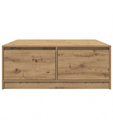 vidaXL Coffee Table with Drawers Artisan Oak 100x100x40 cm