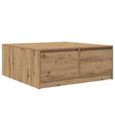 vidaXL Coffee Table with Drawers Artisan Oak 100x100x40 cm