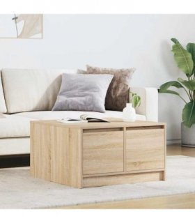 vidaXL Coffee Table with Drawers Sonoma Oak 70,5x70x40 cm