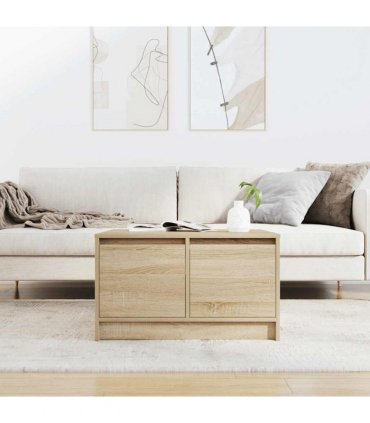 vidaXL Coffee Table with Drawers Sonoma Oak 70,5x70x40 cm