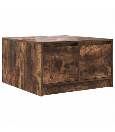 vidaXL Coffee Table with Drawers Smoked Oak 70,5x70x40 cm